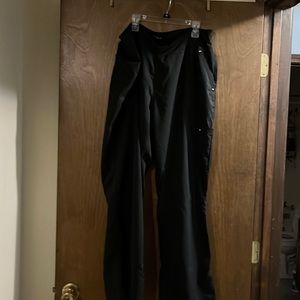 Black yoga style purple label scrub pants